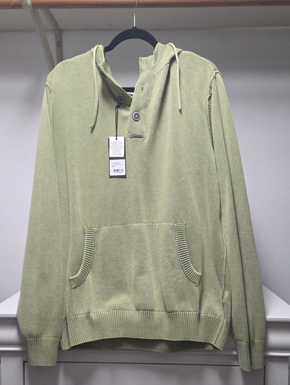 Men's Hoodie Pullover Sweatshirt in Sage Green